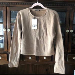 Zara cozy crop sweater
